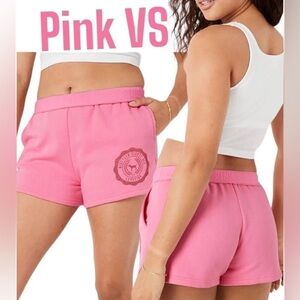 PINK Victoria’s Secret Foldover Logo Campus Shorts
